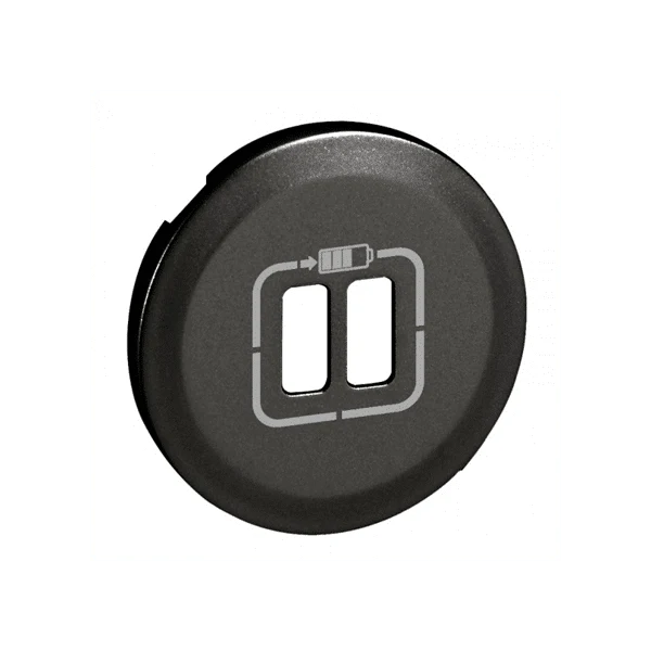 Enjoliveur Céliane prise double pour chargeur USB graphite - Legrand 067956