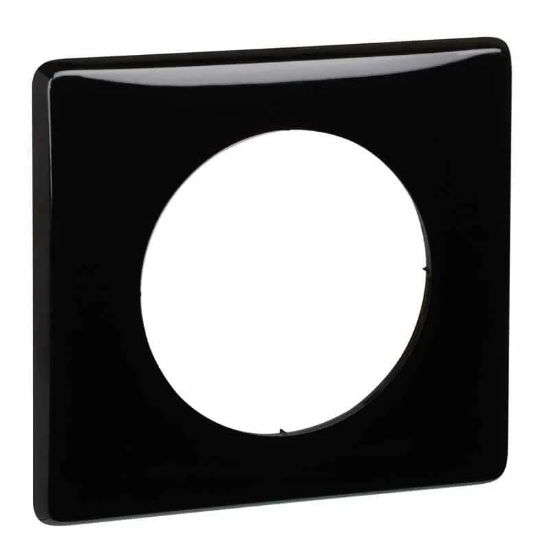Céliane plaque Laqué 1 poste Noir Legrand 066681