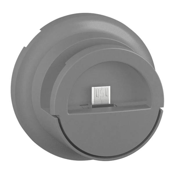 Enjoliveur Céliane pour prise double pour chargeur USB version Dock Graphite 067910