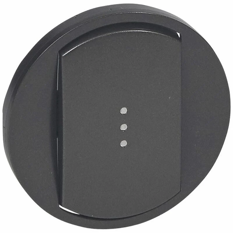 Enjoliveur Céliane pour va-et-vient/poussoir/télérupteur à voyant doigt large Graphite 067903