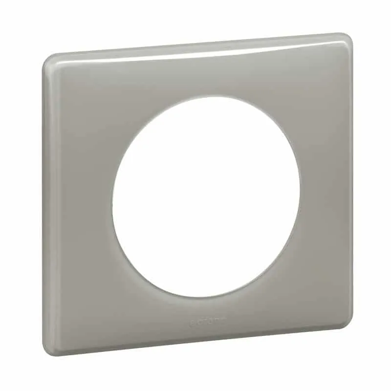 Plaque Céliane Laqué 1 poste finition Gris perle Legrand 066601