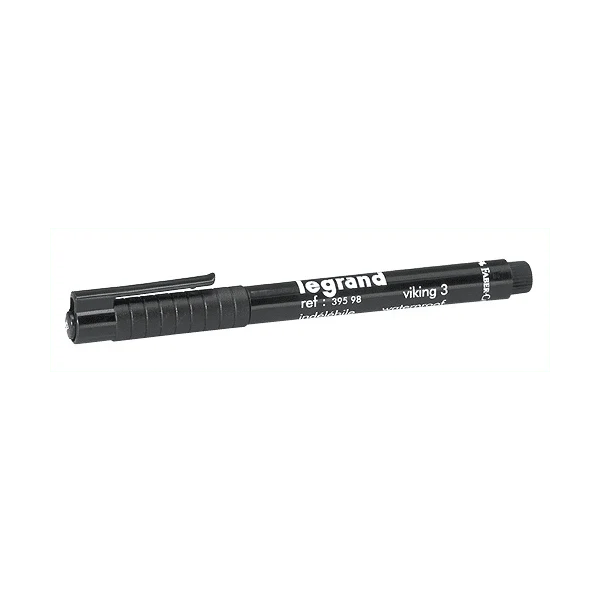 Stylo feutre noir indélébile LEGRAND 039598