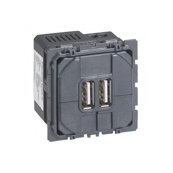 Prise double usb Céliane - chargeur universel 2400mA - Legrand 067462