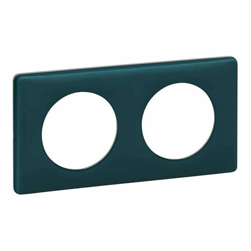 Céliane plaque Poudré 2 postes Bleu vert Legrand 066772