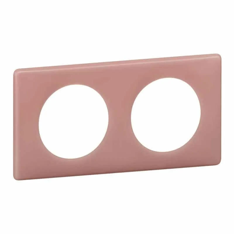 Céliane plaque Poudré 2 postes Vieux rose Legrand 066762