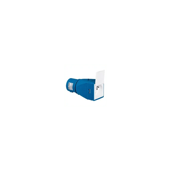 Adaptateur industriel/domestique 2P+T avec volet livré monté 052103