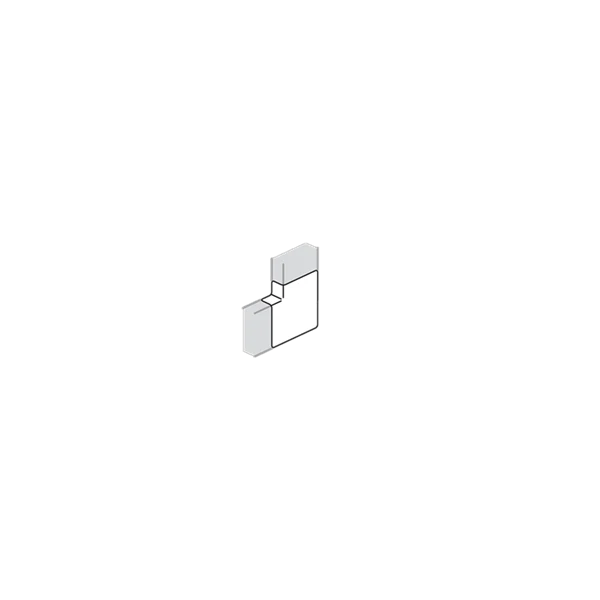 Angle plat pour goulotte appareillable 50x100mm blanc HAGER GBD5010059016
