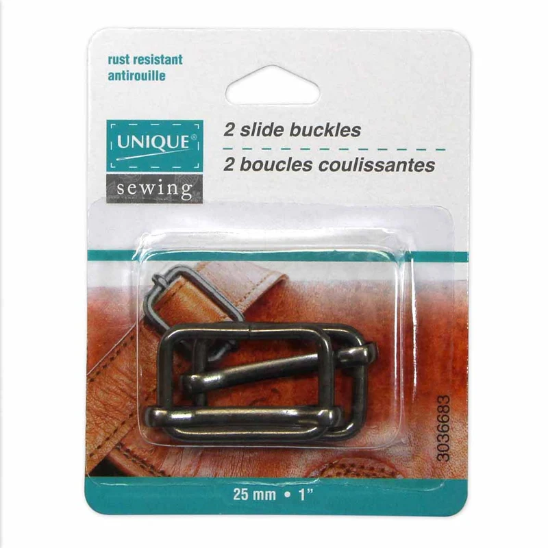 UNIQUE | 2 Boucles Coulissantes | Métal - 25 mm (1″) | 2 pièces