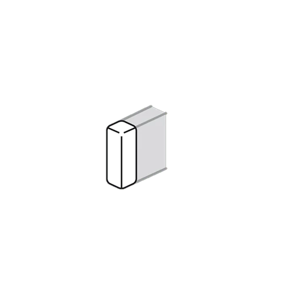 Embout pour goulotte appareillable 54x54mm blanc HAGER GBD5005069016