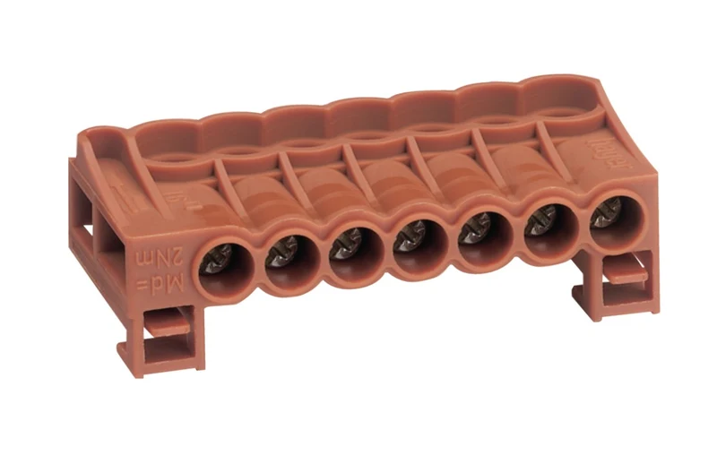 HAGER Bornier arrivée phase à cage 7 x 25 mm² KN07P
