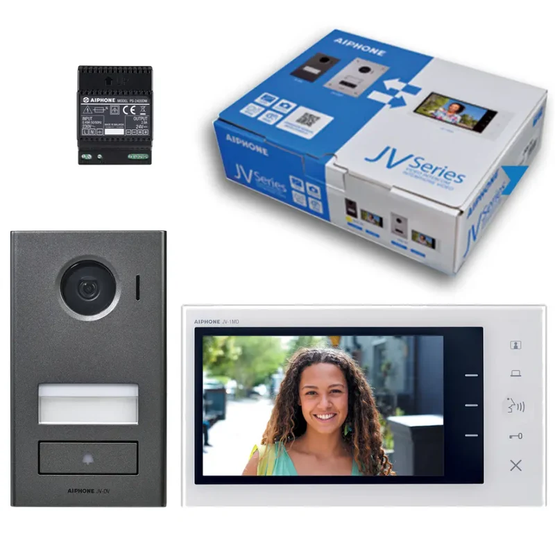 Kit visiophone 7" en saillie 2 fils avec mémoire d'images - Aiphone JVS1V