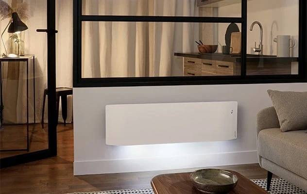 Radiateur connecté Divali 1000W plinthe blanc - Atlantic 507621