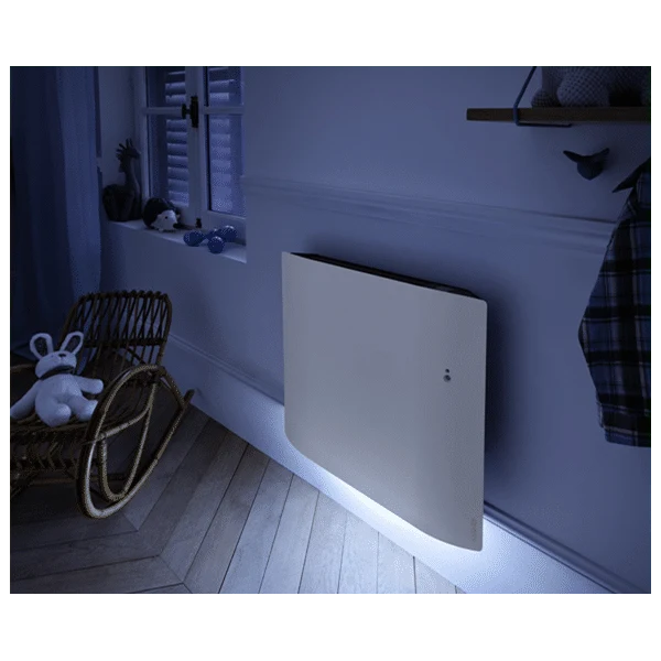 Radiateur connecté Divali 1500W horizontal blanc à inertie - Atlantic 507613