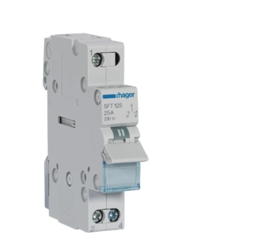Inverseur à point milieu unipolaire 1x25A Hager SFT125