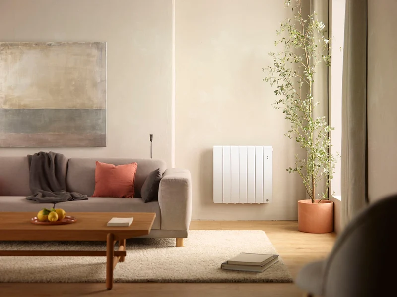 Radiateur électrique à inertie Bilbao 4 connecté - 1000W horizontal blanc - Thermor 493823
