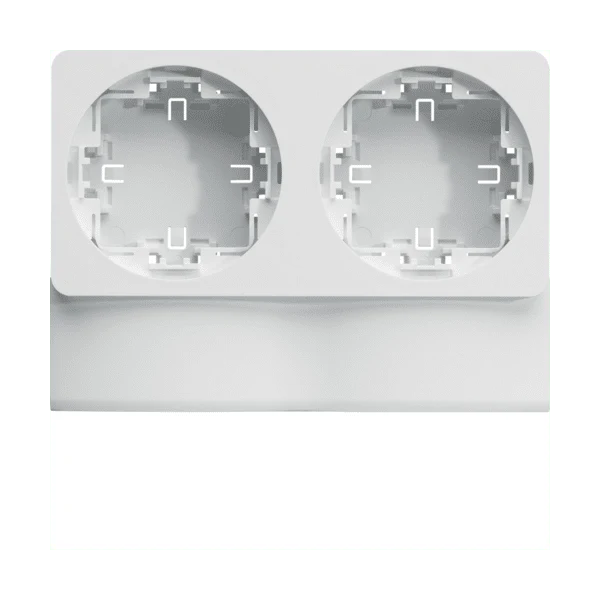 Support double ateha pour moulure ATA16x30 blanc Hager ATA163929016
