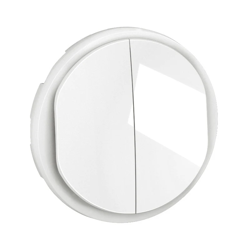 Céliane - enjoliveur double interrupteur ou va-et-vient blanc - Legrand CB2001