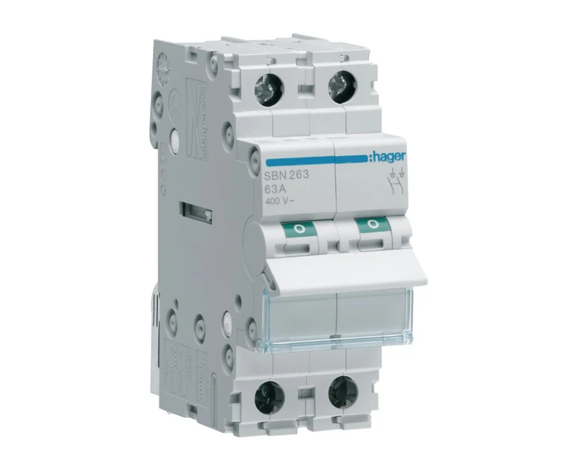 HAGER Interrupteur bipolaire 2x63A SBN263
