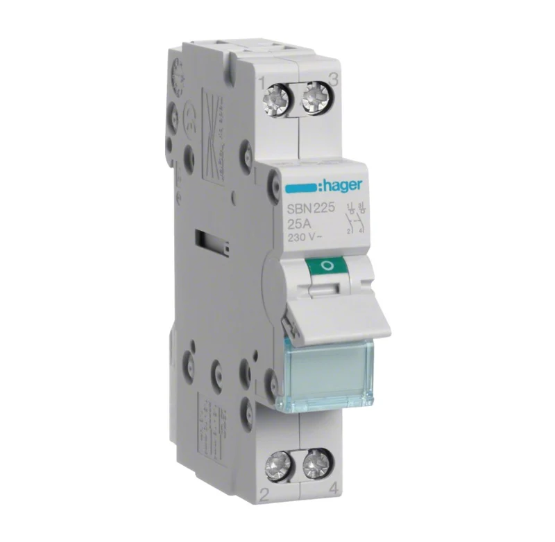 HAGER Interrupteur bipolaire 2x25A SBN225