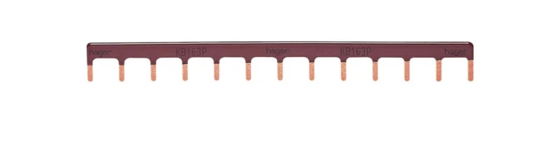 HAGER Peigne phase marron 1P 63A 10mm² 13 modules KB163P