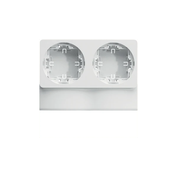 Support double Ateha pour moulure 12x20/30 blanc Hager ATA123929016