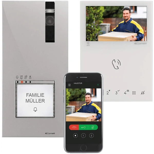 Kit QUADRA vidéophone avec moniteur Mini COMELIT 8451V/BM