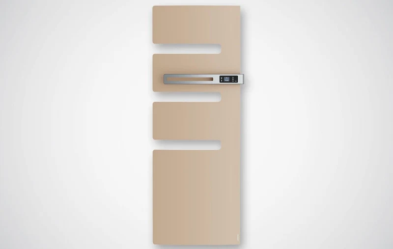 Sèche-serviettes connecté Serenis 1750W - beige avec soufflerie - mât à droite - Atlantic 850600
