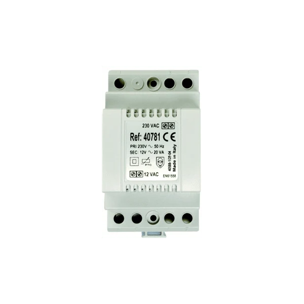 Alimentation - transformateur de tension pour gâche et clavier - 230V 12VCA 1.5A - AIPHONE 40781