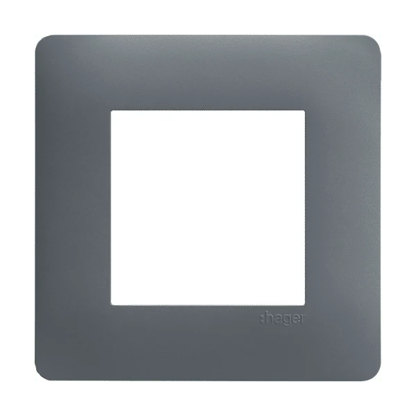 Essensya plaque 1 poste anthracite Hager WE521