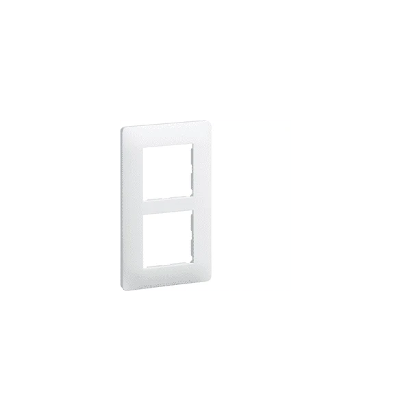 essensya Plaque 2 postes entr.57 Blanc HAGER WE406