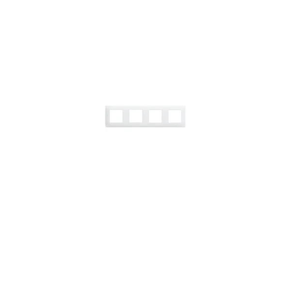 essensya Plaque 4 postes entraxe 71mm Blanc HAGER WE404
