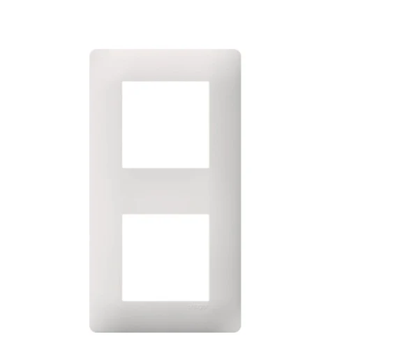 HAGER Essensya plaque 2 postes entraxe 71mm blanc WE402