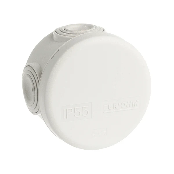 Boîte de dérivation étanche - ronde - diamètre 60 mm 4 entrées IP55 - EUROHM 50001