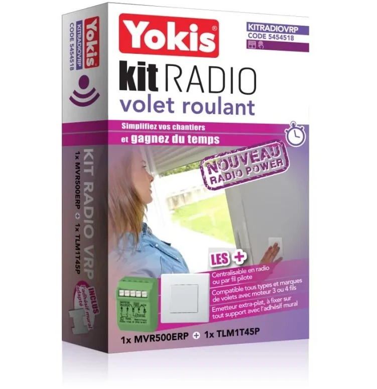 Kit radio volets roulants Power domotique KITRADIOVRP Yokis 5454518