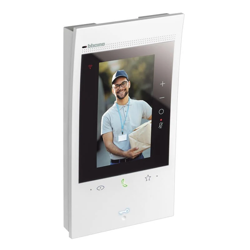 Kit portier vidéo classe 300x connecté wifi noir - assistant vocal Alexa intégré - Bticino 363916