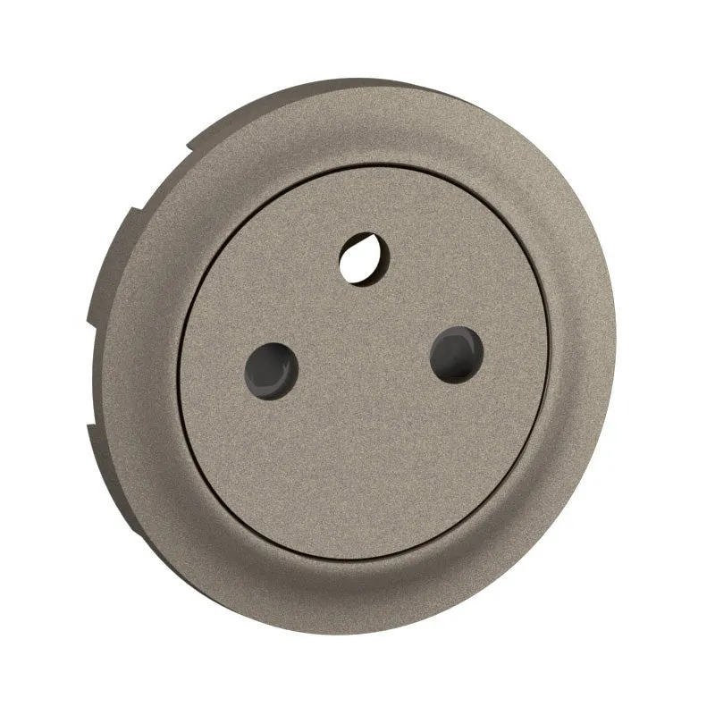 Céliane - enjoliveur prise de courant 2P+T - surface titanium - Legrand CT0111