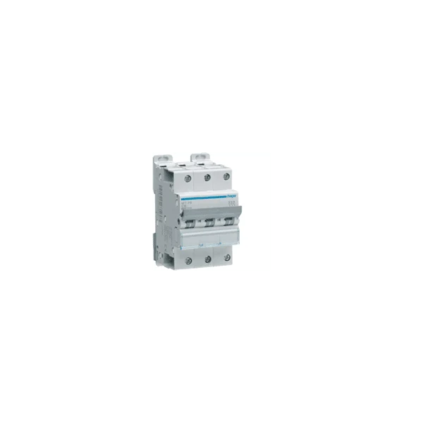 Disjoncteur 3P 6/10kA Courbe C 16A 3 modules HAGER NFT316