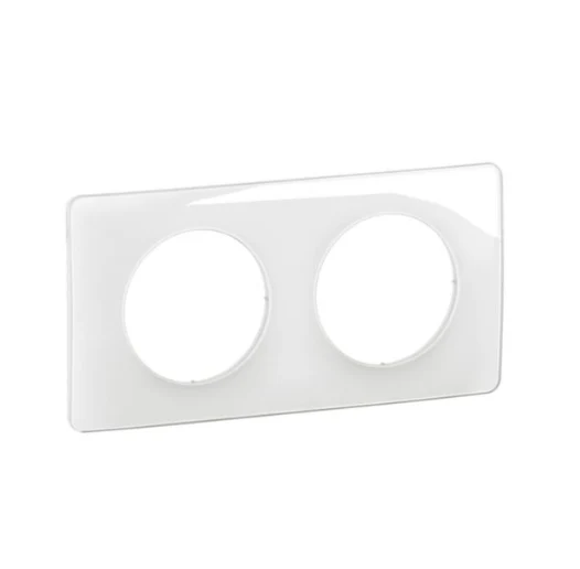 Céliane - plaque de finition 2 postes blanc émaillé - Legrand CP0002