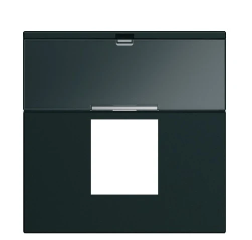 Enjoliveur prise RJ45 gallery avec porte-étiquette 2 modules night Hager WXD206N