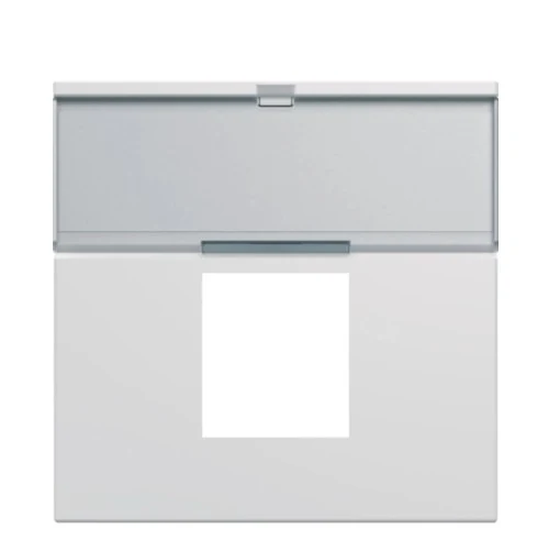 Hager Enjoliveur prise RJ45 gallery avec porte-étiquette 2 modules pure WXD206B