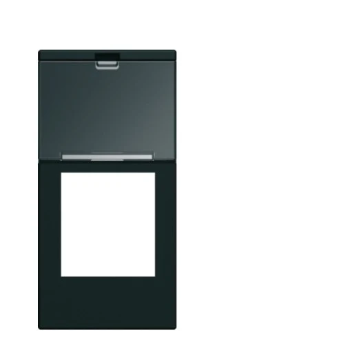 Enjoliveur prise RJ45 gallery avec porte-étiquette 1 module night Hager WXD205N