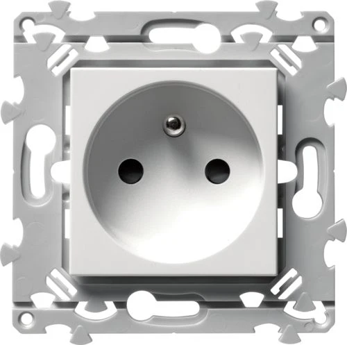 Prise de courant Essensya 2P+T - blanc Sanvis 16A 250V - Hager WE100