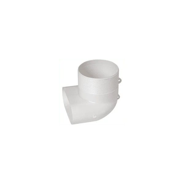 Coude vertical mixte 90° pour conduits rigides PVC 40 x 100mm - diamètre 80mm - Aldes 11023002