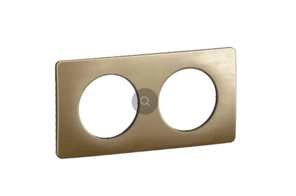 Céliane - plaque de finition 2 postes bronze satiné - Legrand CP1602