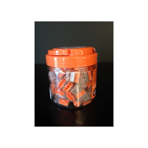 Bornes de connexion rapide - orange 3 entrées 2.5mm² - EUROHM 70053