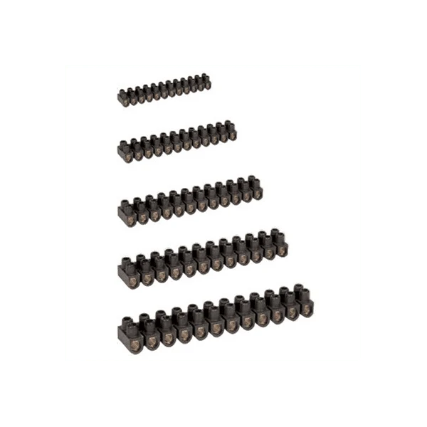 Barette de connexion à vis laiton 12 plots 25mm² - EUROHM 70005