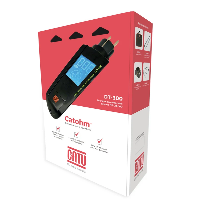 Contrôleur CATOHM mesureur de boucle de Terre CATU DT300