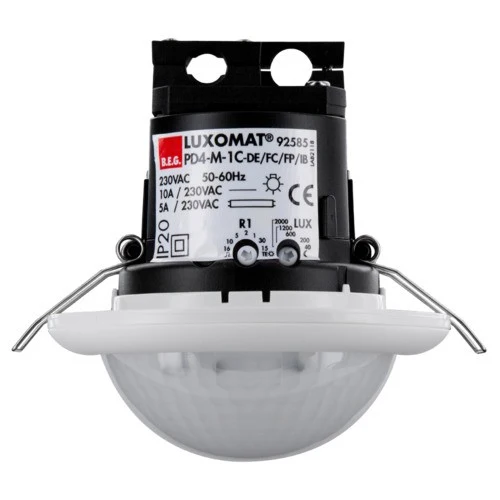 Détecteur de présence à encastrer LUXOMAT maître 360° blanc 24m - BEG 92585