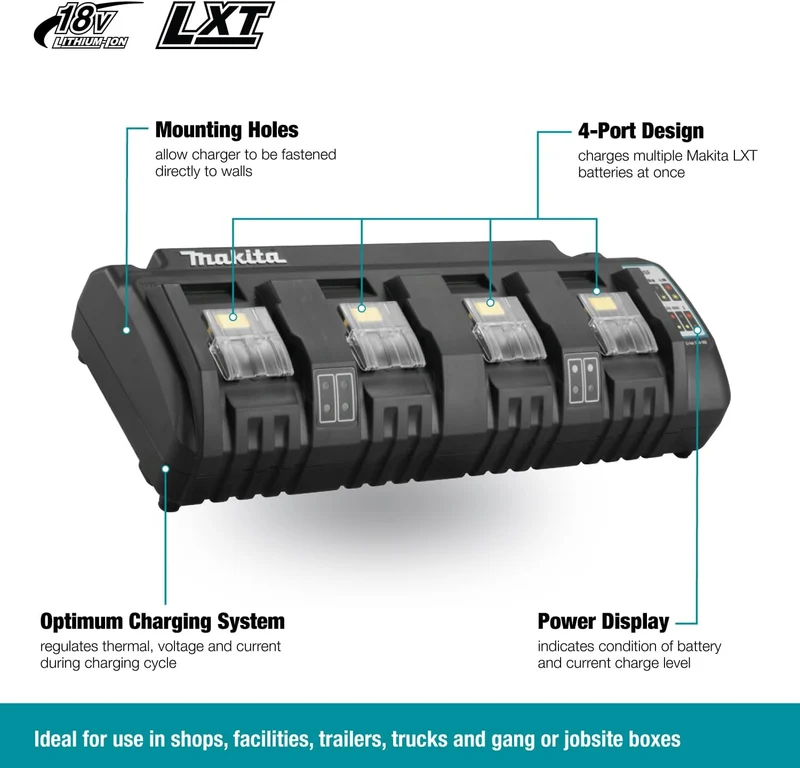 CHARGEUR RAPIDE 4 PORTS MAKITA DC18SF