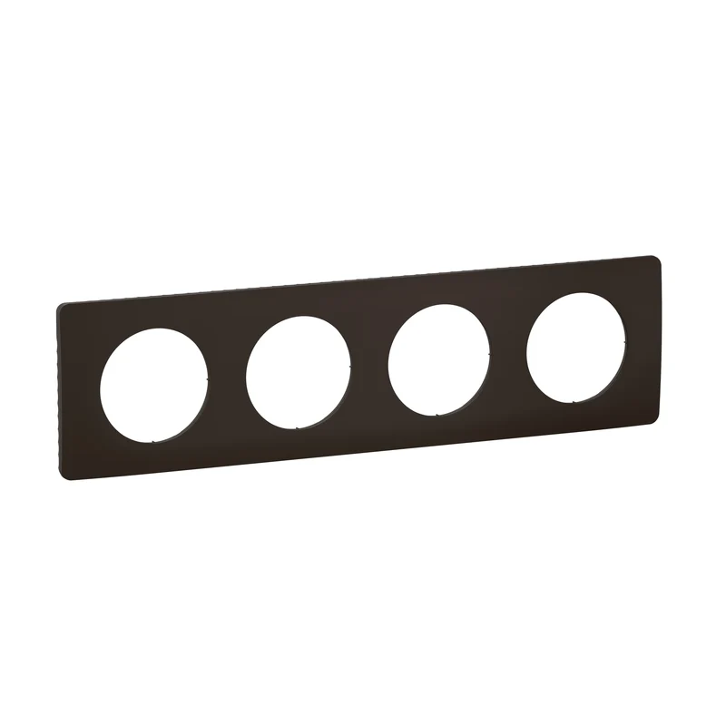 Céliane - plaque de finition 4 postes noir mat - Legrand CP0104